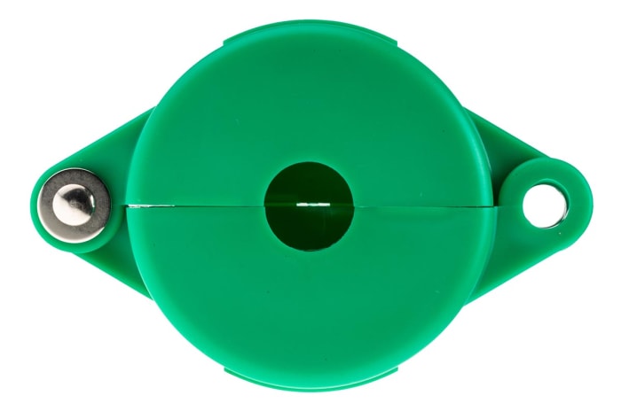 Brady Green 1-Lock Polypropylene Gate Valve Lockout, 9.53mm Shackle, 64mm Attachment