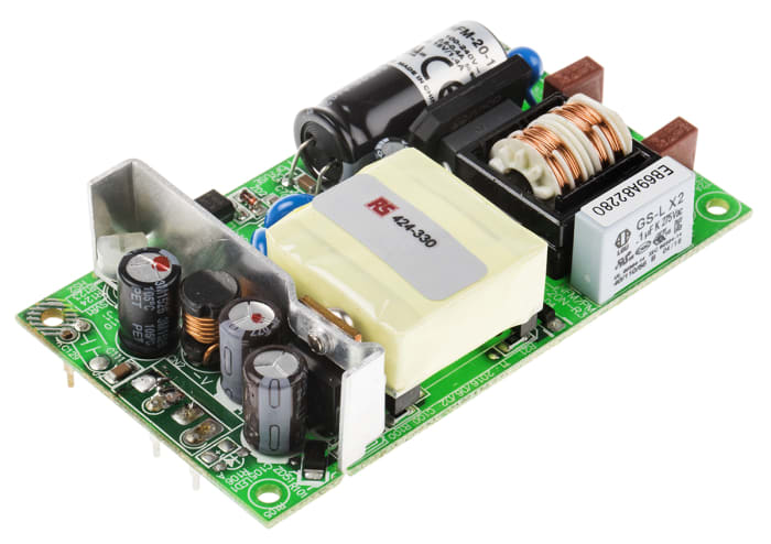 Mean Well Embedded Switch Mode Power Supply SMPS, NFM-20-15, 15V dc, 1.4A, 21W, 1 Output, 120 → 370 V dc, 85