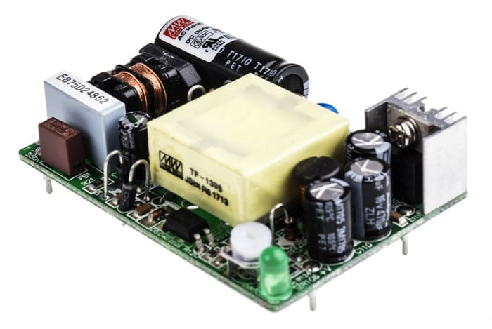 Alimentation à découpage intégrée, Mean Well 15W, 1 sortie à 5V c.c. 3A