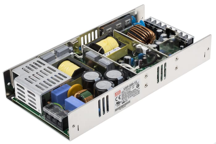 Mean Well Embedded Switch Mode Power Supply SMPS, USP-500-12, 12V dc, 42A, 396W, 1 Output, 127 → 370 V dc, 90
