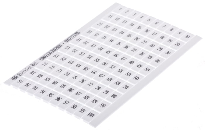Entrelec, RC Marker Card for use with  for use with Terminal Blocks