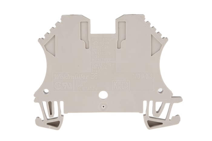 Weidmuller 1020000000 WDU Series Dark Beige, 2.5mm², Single-Level, Screw Termination