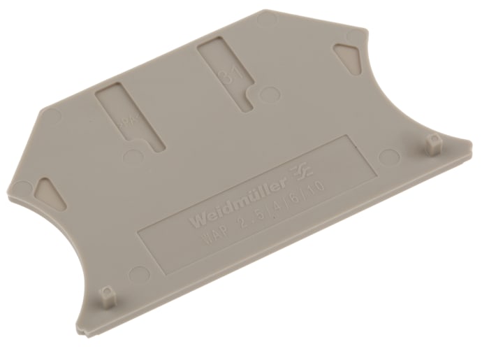 Weidmuller W Series End Cover for Use with DIN Rail Terminal Blocks, ATEX