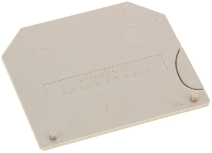 1050100000 Weidmuller Weidmuller W Series End Cover for Use with DIN
