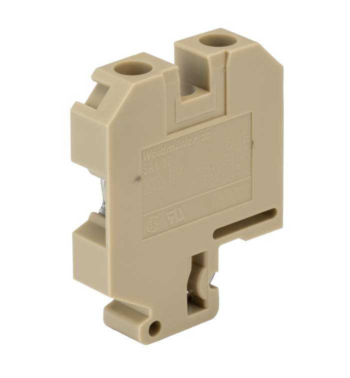 Weidmuller 0110060000 SAK Series Brown, 10mm², Single-Level, Screw Termination, ATEX, IECE