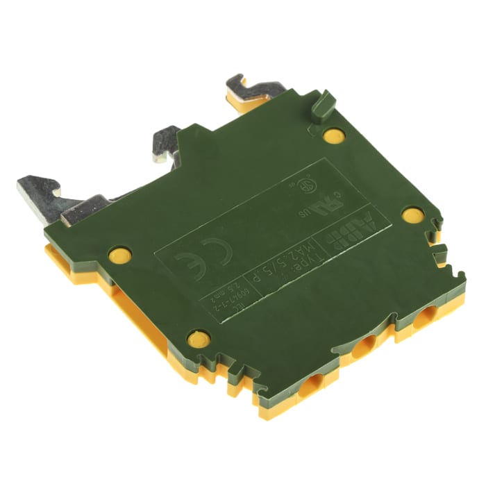 Entrelec SNA Series Green/Yellow Earth Terminal Block, 2.5mm², Single-Level, Screw Termination