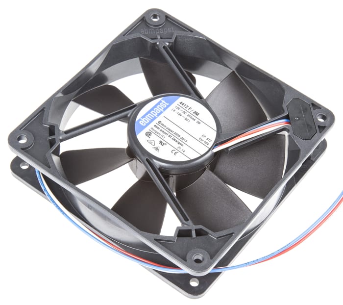 ebm-papst 4400 F Series Axial Fan, 12 V dc, DC Operation, 140m³/h, 3.2W, 119 x 119 x 25mm