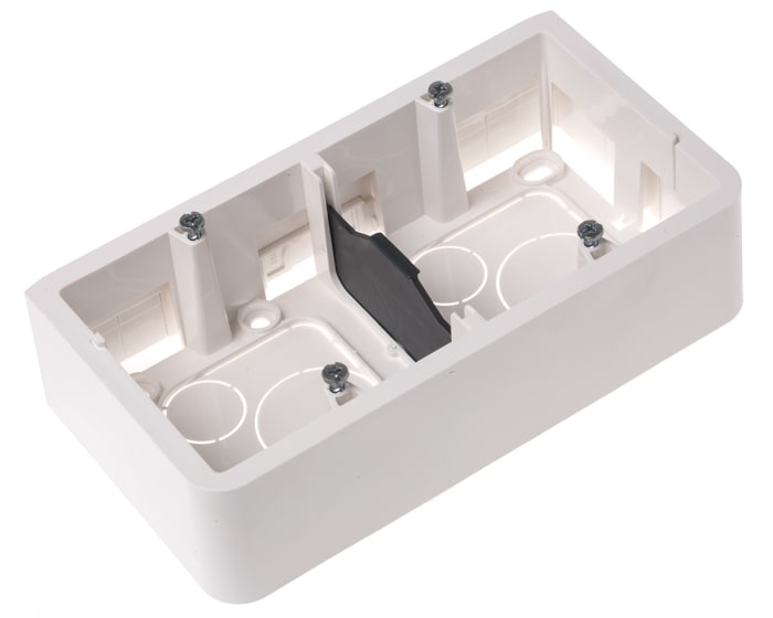 Legrand Mosaic White Plastic Back Box, NF, IP20, 2 Gangs