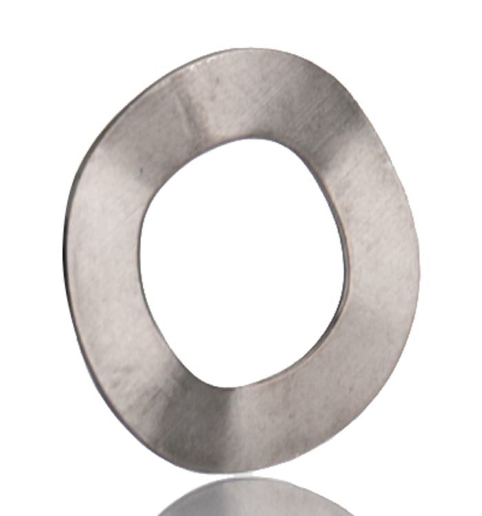 RS PRO Stainless Steel Plain Crinkle Locking & Anti-Vibration Washer, M8, BS 4463