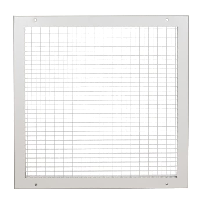 RS PRO Silver Aluminium Grille, Eggcrate Slat, 450 x 450mm