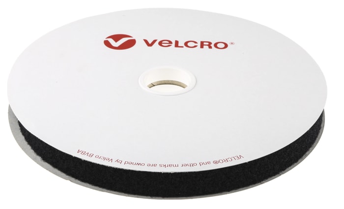 Velcro Black Hook & Loop Tape, 20mm x 10m