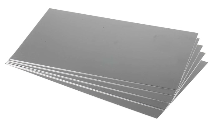 Aluminium Solid Metal Sheet, 200mm L, 300mm W, 1.2mm Thickness