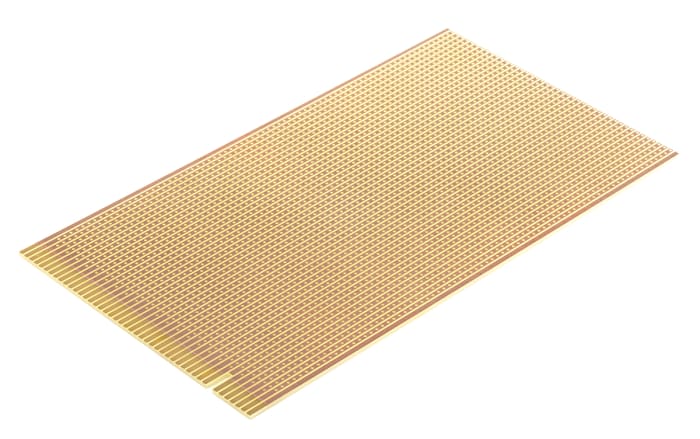 01-3225, Single-Sided Stripboard FR-2 114 x 203 x 1.6mm 43-Way Edge FR1