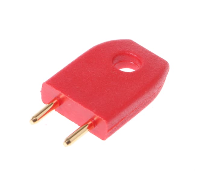 HARWIN Shorting Link Male Straight Red Closed Top 2 Way 1 Row 5.08mm Pitch