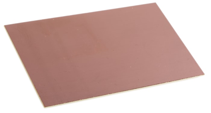 RAW 100 X 160MM S/S, Single-Sided Plain Copper Ink Resist Board Glass Fibre Reinforced PET 160 x 100 x 1.6mm