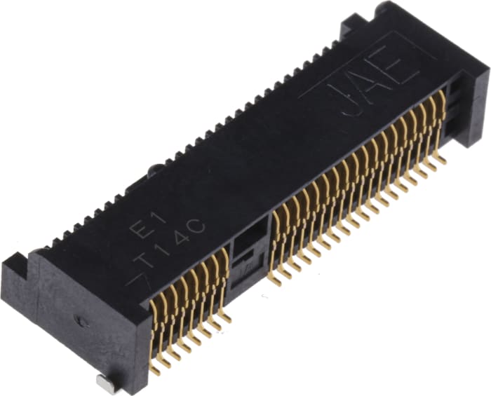 JAE 52 Way Right Angle Mini PCIe, PCI Memory Card Connector With Solder Termination