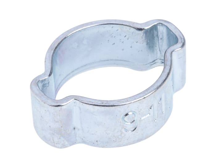 RS PRO Steel O Clip, 7mm Band Width, 9 → 11mm ID