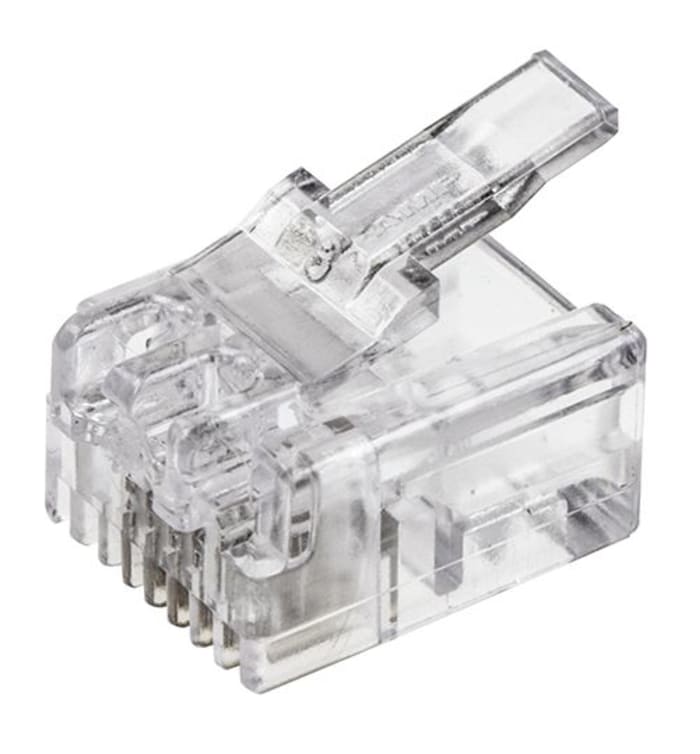 COMMSCOPE RJ14 Konnektörü, Erkek, 6P/4C, Kablo Ucuna Monte, Cat3, Modüler Fiş, UTP