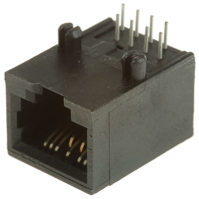 Bel-Stewart SS-71 Series Female RJ45 Connector, Through Hole, Cat5 Right Angle 1 Port 8 -Way