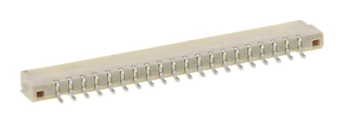 JAE, FI 1.25mm Pitch 20 Way 20 Row Right Angle Surface Mount LVDS Connector, Receptacle, Solder Termination