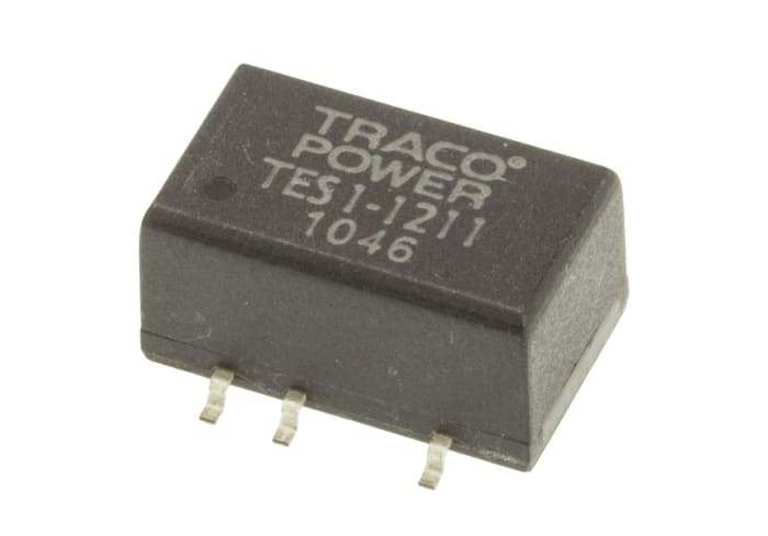 TRACOPOWER TES 1 DC-DC Converter, 5V dc/ 200mA Output, 10.8 → 13.2 V dc Input, 1W, Surface Mount, +85°C Max Temp