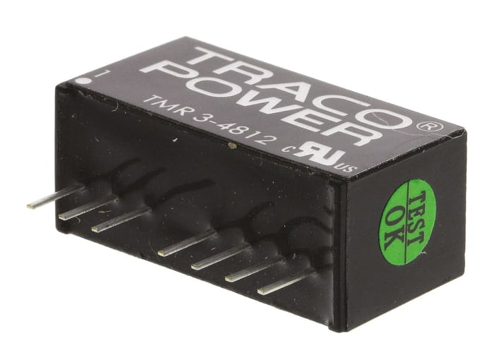 TRACOPOWER TMR 3 DC-DC Converter, 12V dc/ 250mA Output, 36 → 75 V dc Input, 3W, Through Hole, +85°C Max Temp