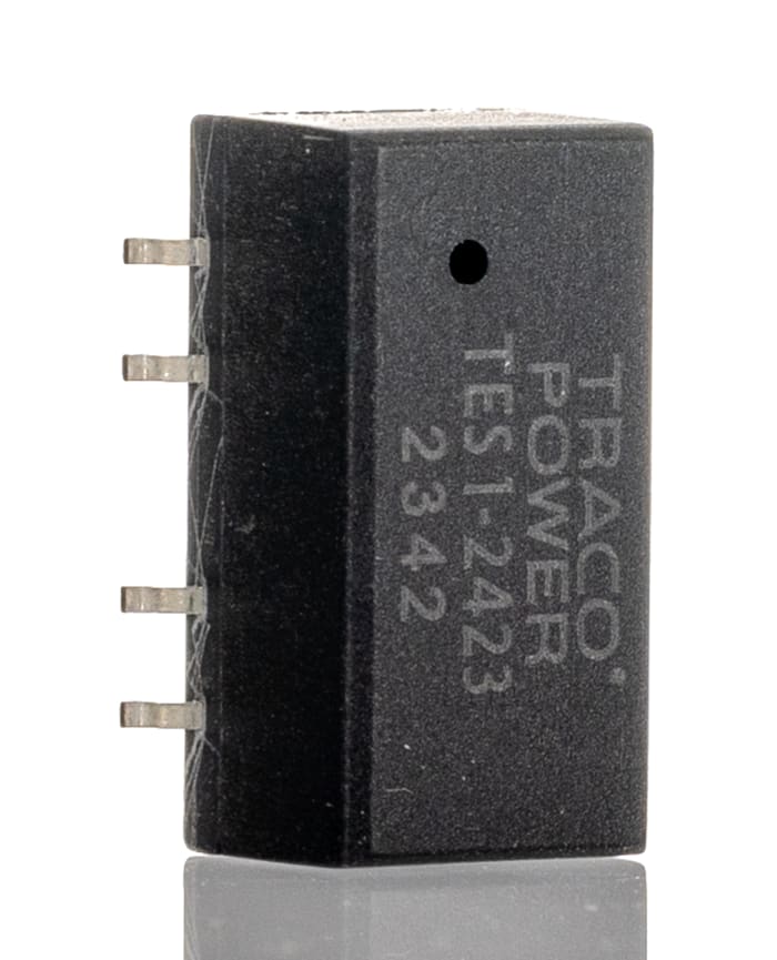 TRACOPOWER TES 1 DC-DC Converter, ±15V dc/ ±35mA Output, 21.6 → 26.4 V dc Input, 1W, Surface Mount, +85°C Max
