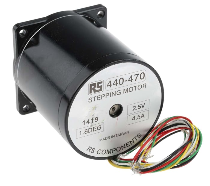 RS PRO Hybrid Stepper Motor, 2.2Nm Torque, 2.5 V, 1.8°, 82.6 x 82.6mm Frame, 9.5mm Shaft