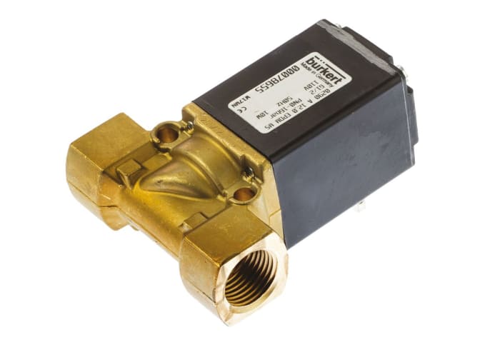 Burkert Solenoid Valve 078655, 2 port(s) , NC, 110 V ac, 1/2in