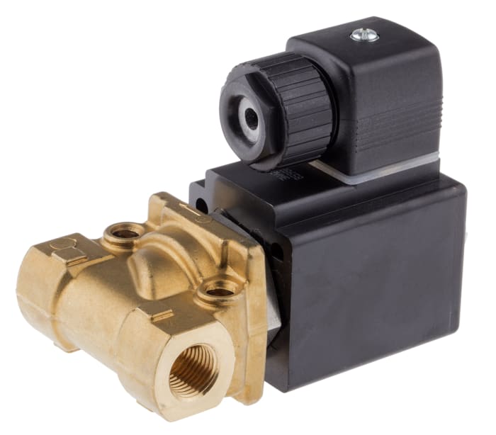 Burkert Solenoid Valve 053188, 2 port(s) , NC, 230 V ac, 1/4in
