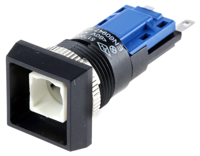 Saia-Burgess Illuminated Push Button Switch, Latching, Panel Mount, 16mm Cutout, SPDT, IP40