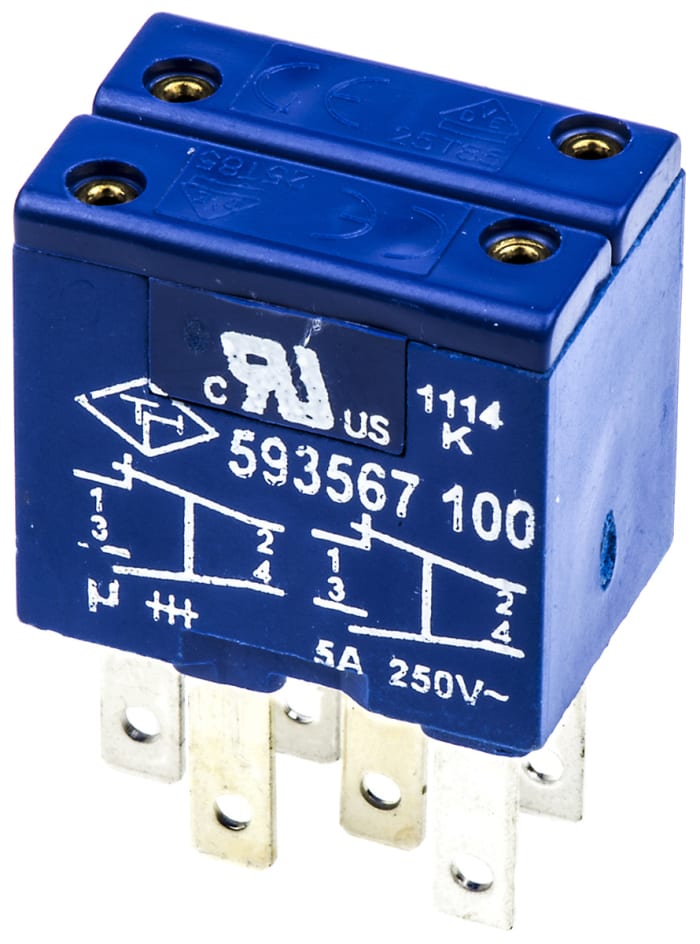 Saia-Burgess for Use with Rectangular Momentary Pushbutton 4178545, 2 NO/2 NC