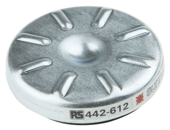 RS PRO 80mm Dia. Rubber Adjustable Foot, 500kg Static Load Capacity