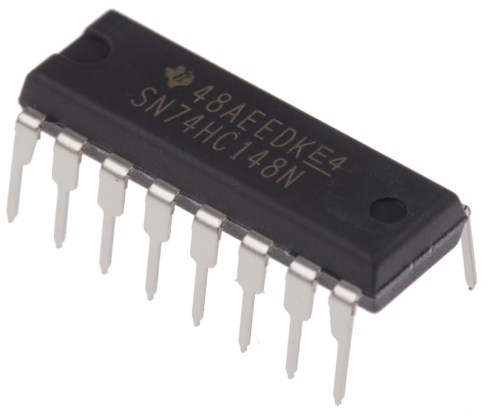 Texas Instruments SN74HC148N, Encoder 8, 16-Pin PDIP