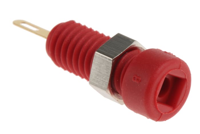 Hirschmann Test & Measurement Red Female Banana Plug - Solder, 60V dc