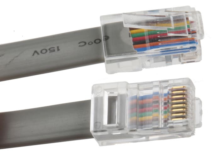 RS PRO Female RJ45 to Male RJ45 Telephone Extension Cable, Grey Sheath, 3m