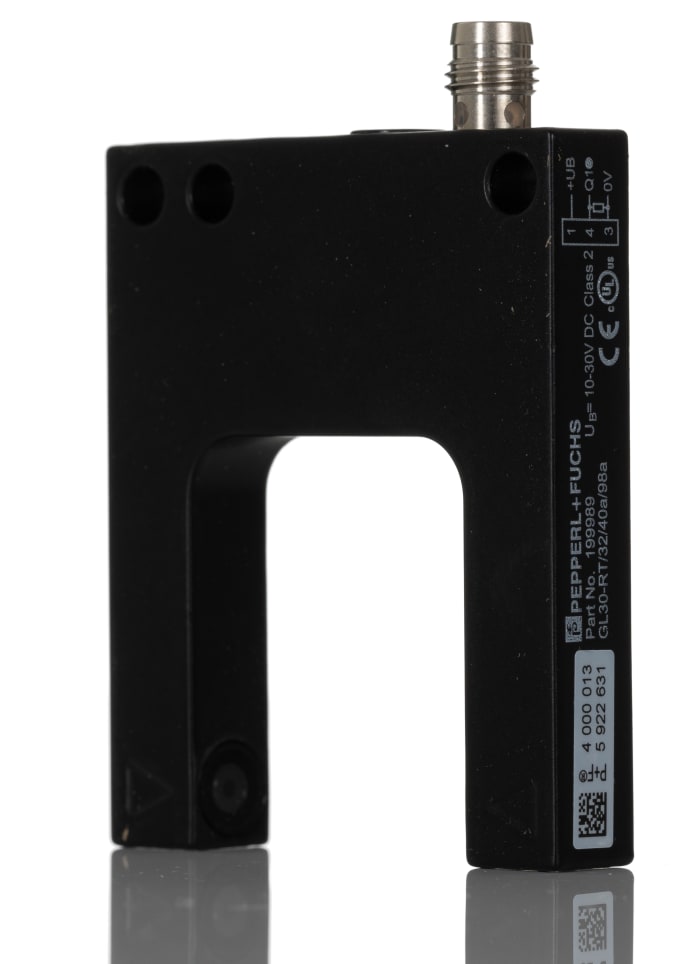 Pepperl + Fuchs Through Beam Photoelectric Sensor, Fork Sensor, 30 mm Detection Range