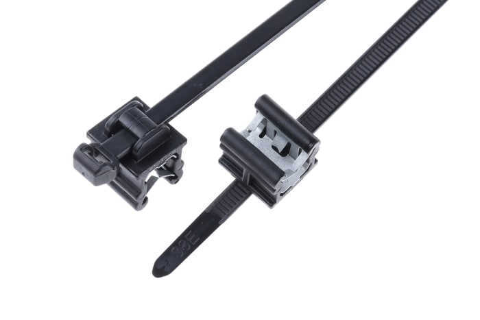 HellermannTyton Cable Tie, Assembly, 200mm x 4.6 mm, Black PA 6.6 Heatstabilised, Pk-500units