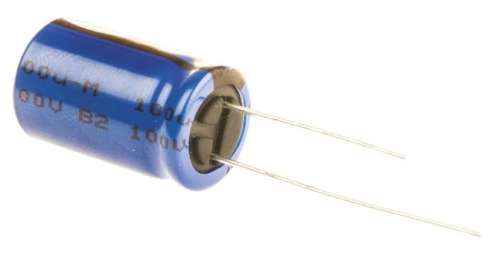 Vishay 100μF Aluminium Electrolytic Capacitor 100V dc, Radial, Through Hole - MAL213659101E3