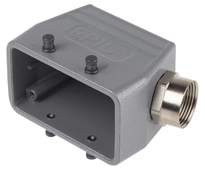 EPIC H-B Heavy Duty Power Connector Hood, 42 Contacts, PG16 Thread, Side Entry