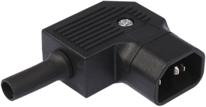 Connecteur IEC Mâle C14 Bulgin PX0686, Montage sur câble, 10A, fusibles