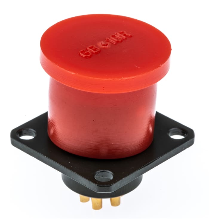 Amphenol Limited, 62GB 6 Way Box Mount MIL Spec Circular Connector ReceptacleOlive, Pin Contacts,Shell Size 10, Bayonet