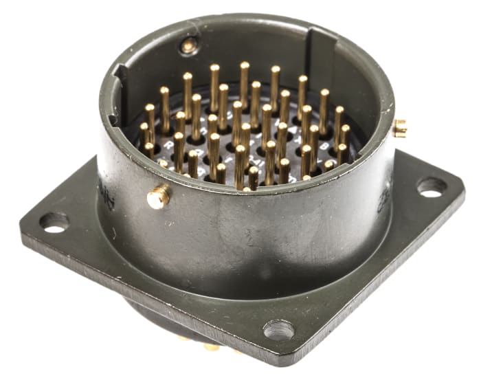 Amphenol Limited, 62GB 41 Way Box Mount MIL Spec Circular Connector ReceptacleOlive, Pin Contacts,Shell Size 20,