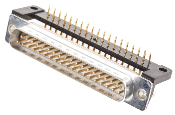 Cinch FD 37 Way Right Angle Panel Mount D-sub Connector Plug, 2.76mm Pitch