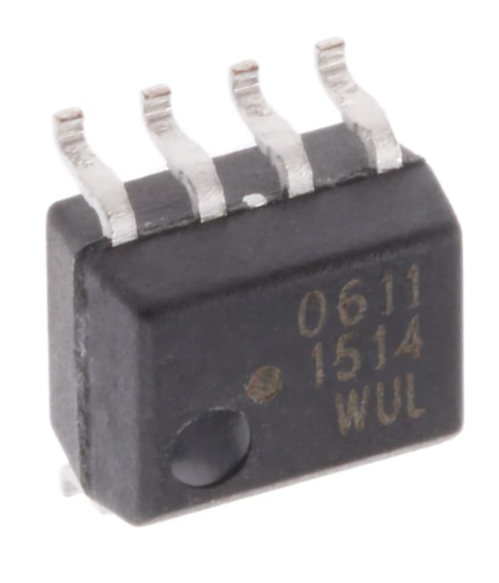 HCPL-0611-000E Broadcom Optokuplör, DC Girişli, Transistör Çıkışlı, 8-Pinli SOIC, SMD Montaj