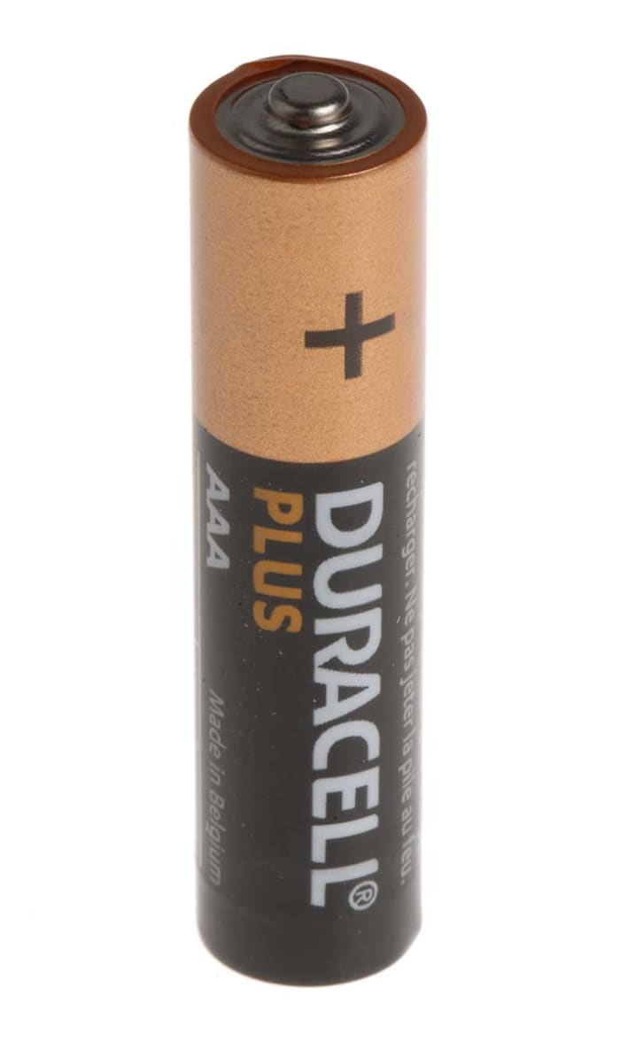 Baterías AAA Alcalina, Duracell Plus Power, 1.5V, terminación tipo