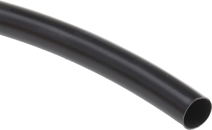 Gaine thermorétractable HellermannTyton, Diam. 9.5mm, Long. 5m, Rétreint 2:1, Noir