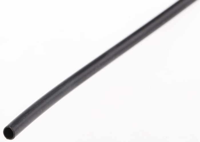 HellermannTyton Heat Shrink Tubing, Black 2.4mm Sleeve Dia. x 5m Length 2:1 Ratio, LVR Series