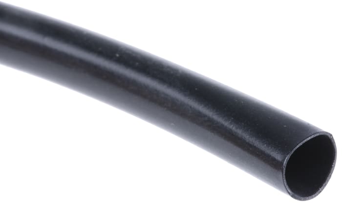 HellermannTyton Heat Shrink Tubing, Black 6.4mm Sleeve Dia. x 5m Length 2:1 Ratio, LVR Series