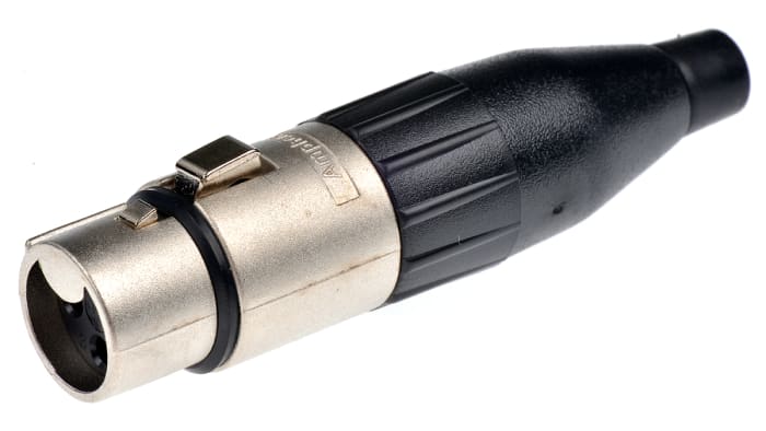 Amphenol Industrial-Connecteur XLR Femelle Droit Montage sur câble, placage Etain